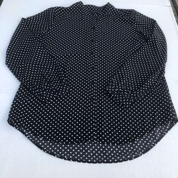 Equipment Tops - Equipment Navy and White Star Dot Blouse